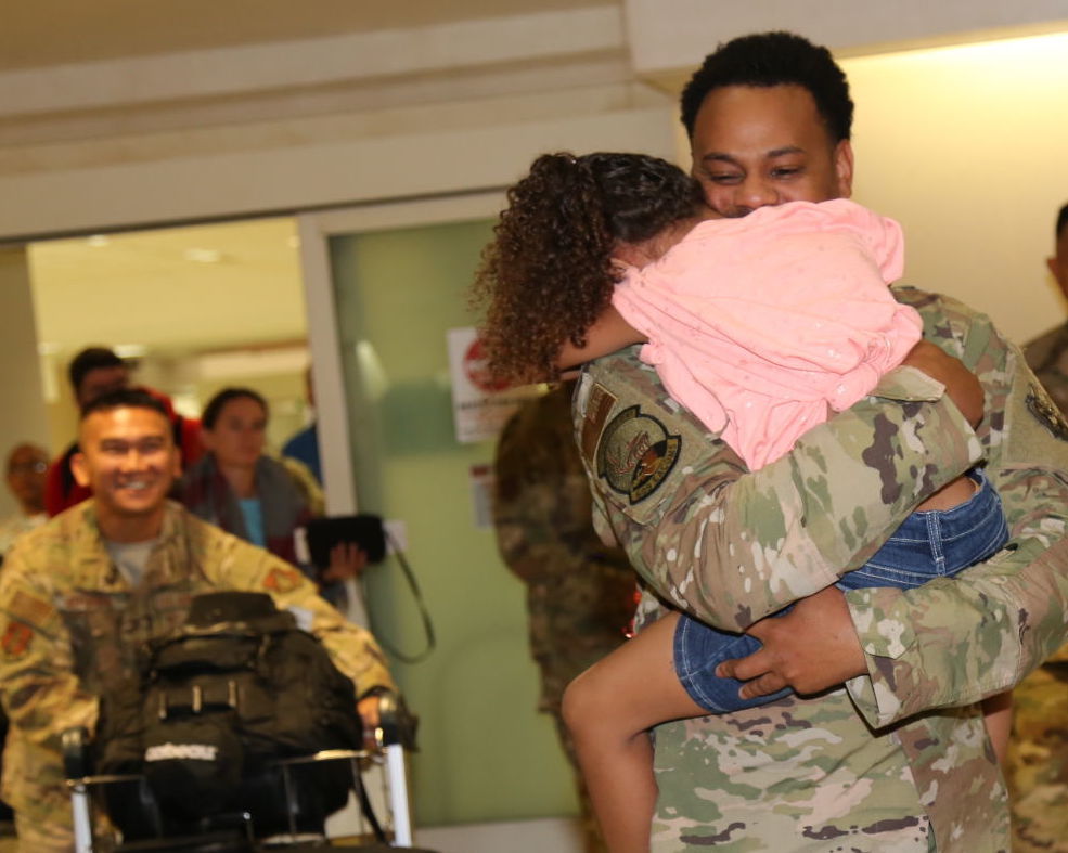 Airman, daughter reunite after deployment